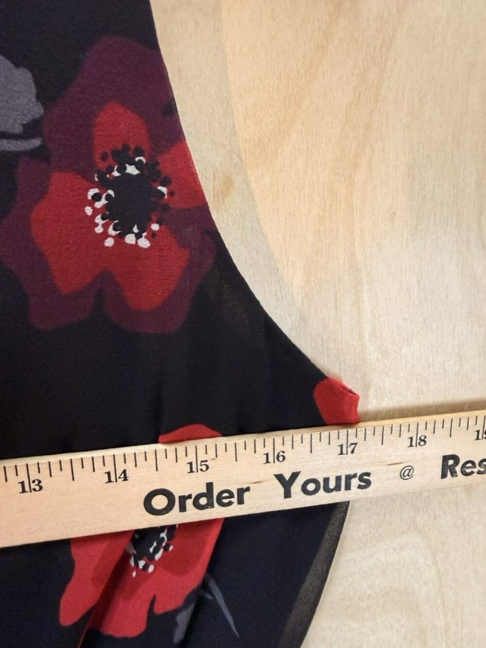 Kate Spade Poppy Chiffon Fit & Flare Mini Dress 6 Ruffles Red Black Silk Floral - Picture 5 of 16
